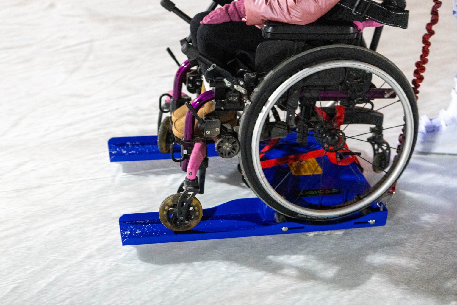 saniami lodowym, umożliwiającymi korzystanie z lodowiska osobom na wózkach inwalidzkich