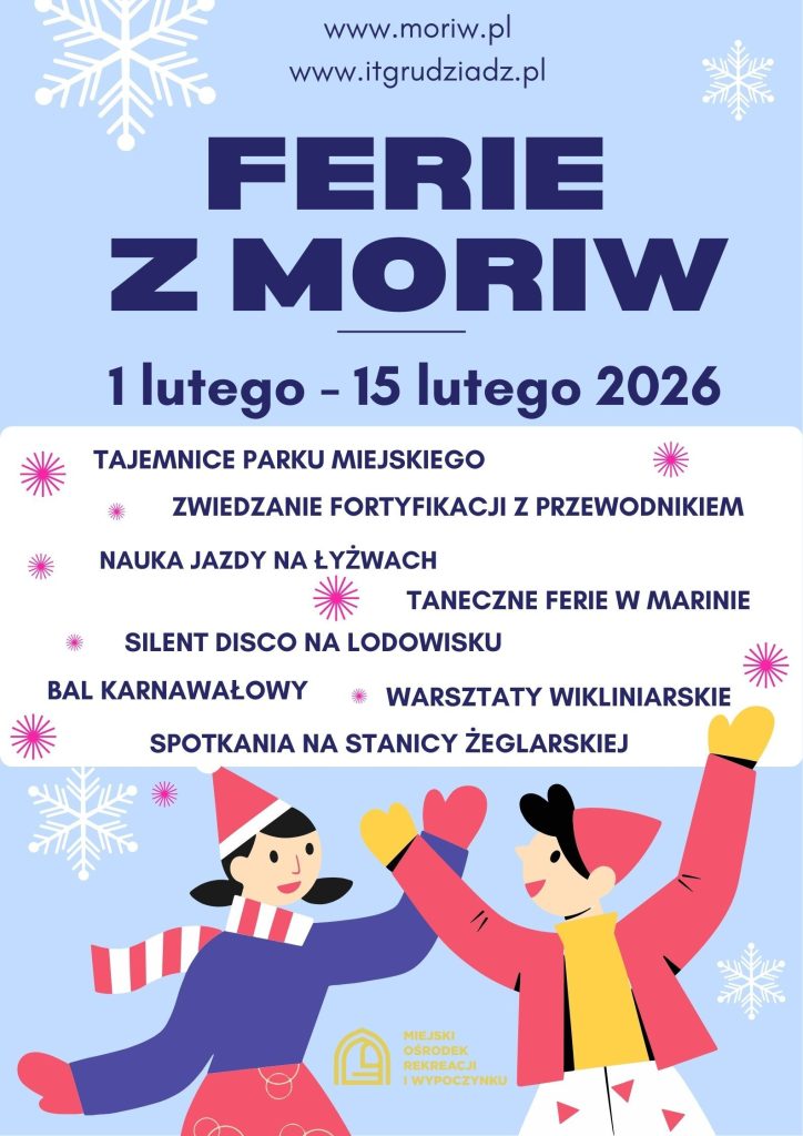 plakat promujące ferie z moriw 2026