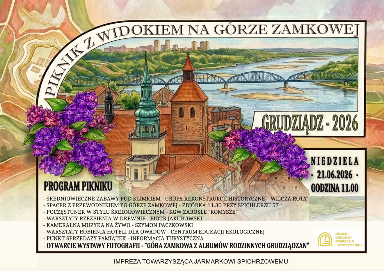 plakat pikniku z widokiem